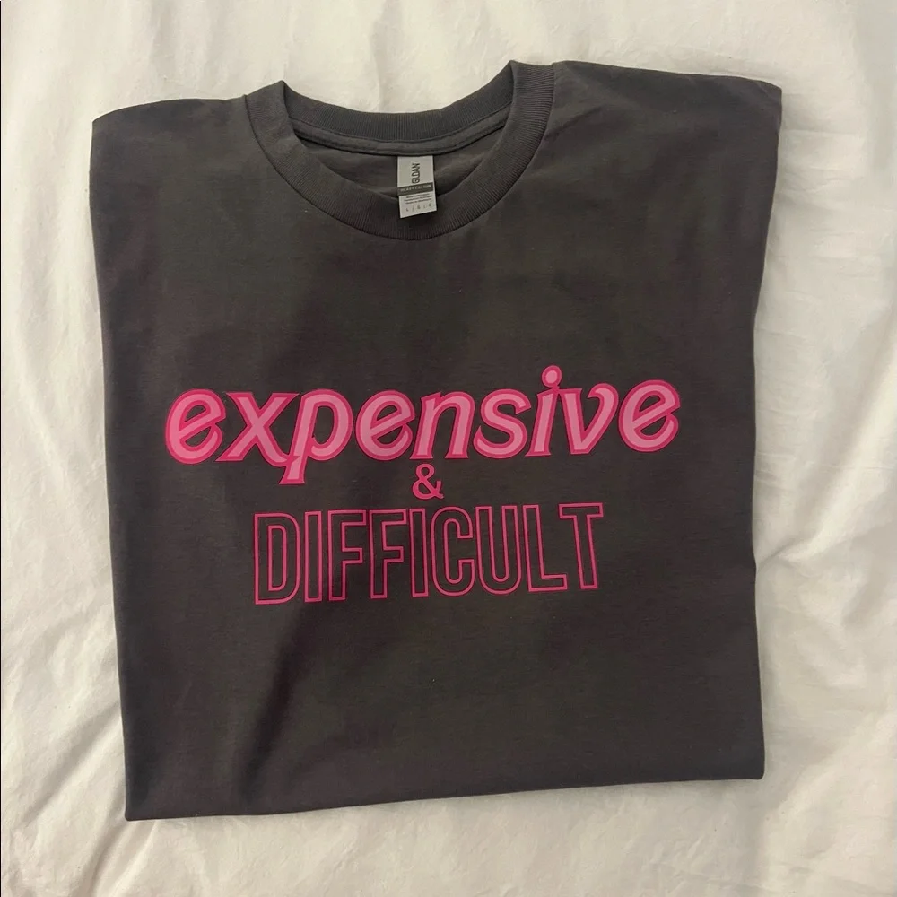 Barbie Print Charcoal Shirt- NEVER WORN - Picture 2 of 3